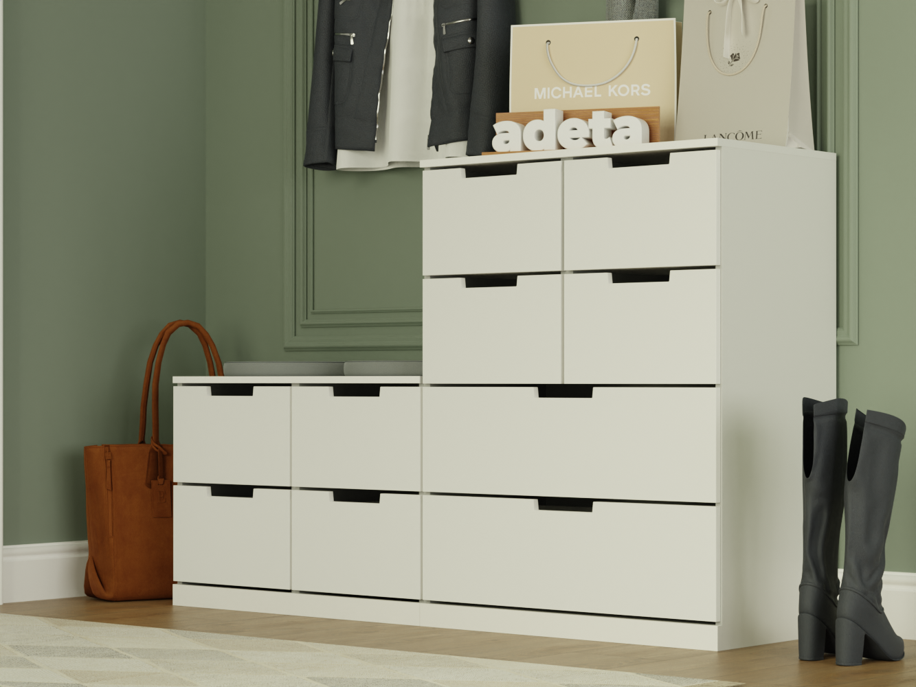 Комод Нордли 38 white ИКЕА (IKEA) изображение товара