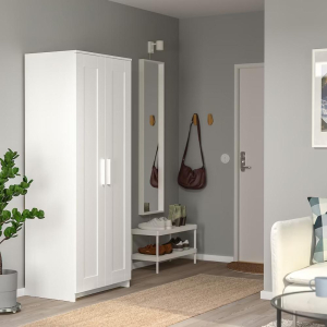 Распашной шкаф Бримнэс 1 white ИКЕА (IKEA) Распашной шкаф Бримнэс 1 white ИКЕА (IKEA) в Москве